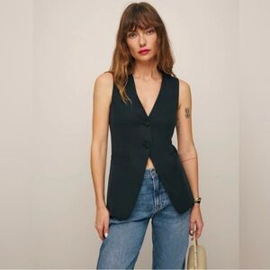 Reformation Black Casey Vest